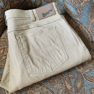 Duluth Fire Hose Flex Khaki Colored Pants